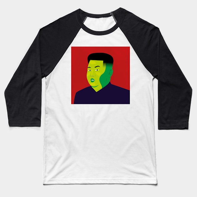 Kim Jong Un 2 Baseball T-Shirt by Shwin